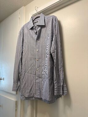 Gorgeous Kiton 100% cotton striped shirt - 17 1/2 neck